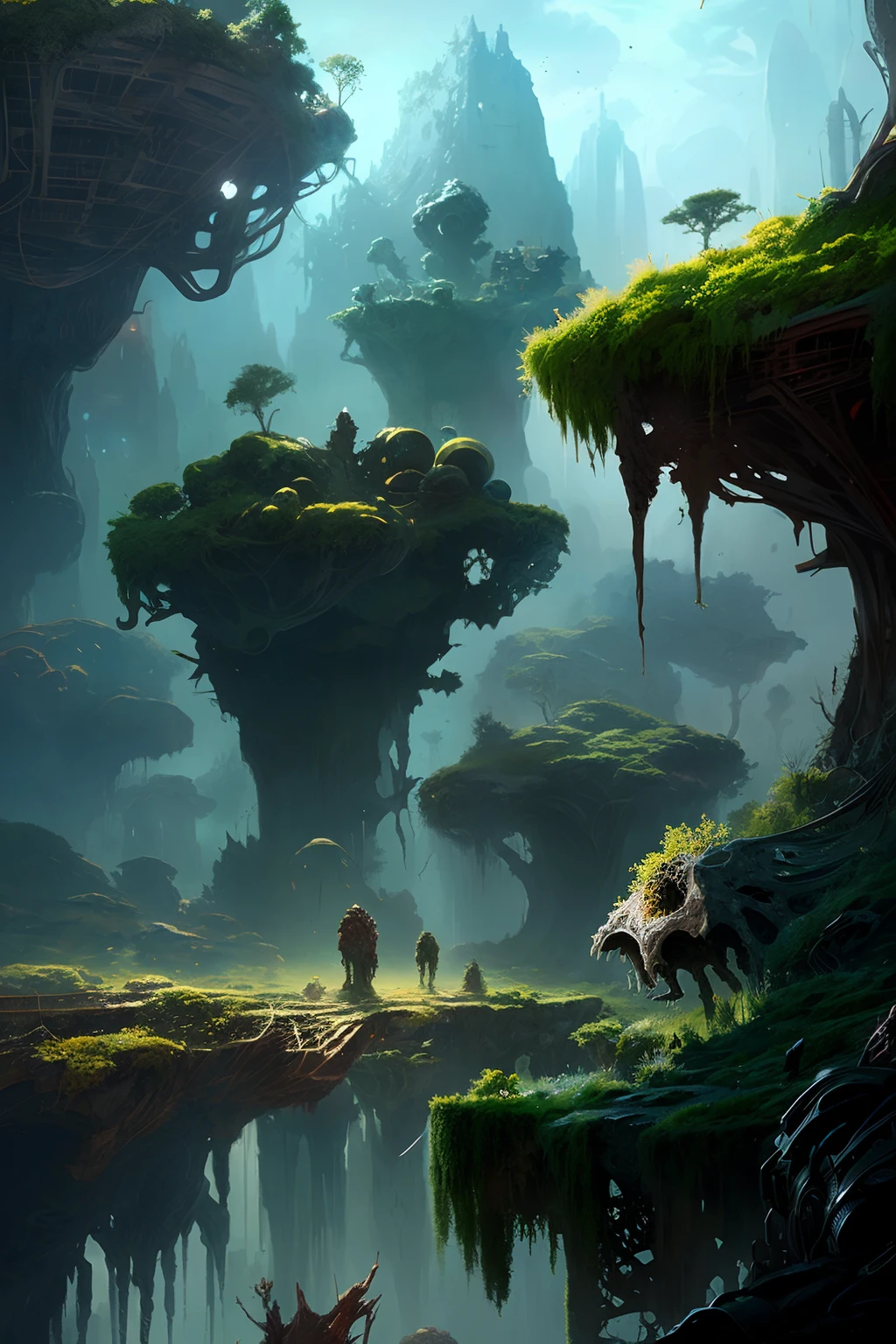 a landscape made of crawling brains and trypophobia, artstation landscape, artstation digital, illustrated by eddie mendoza and greg rutkowski, trending on artstation, cgsociety contest winner, cgsociety hd, cgsociety 4 k uhd, 4k, 8 k