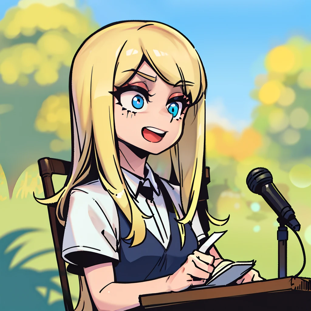 Blonde Girl, Narrating Speech
