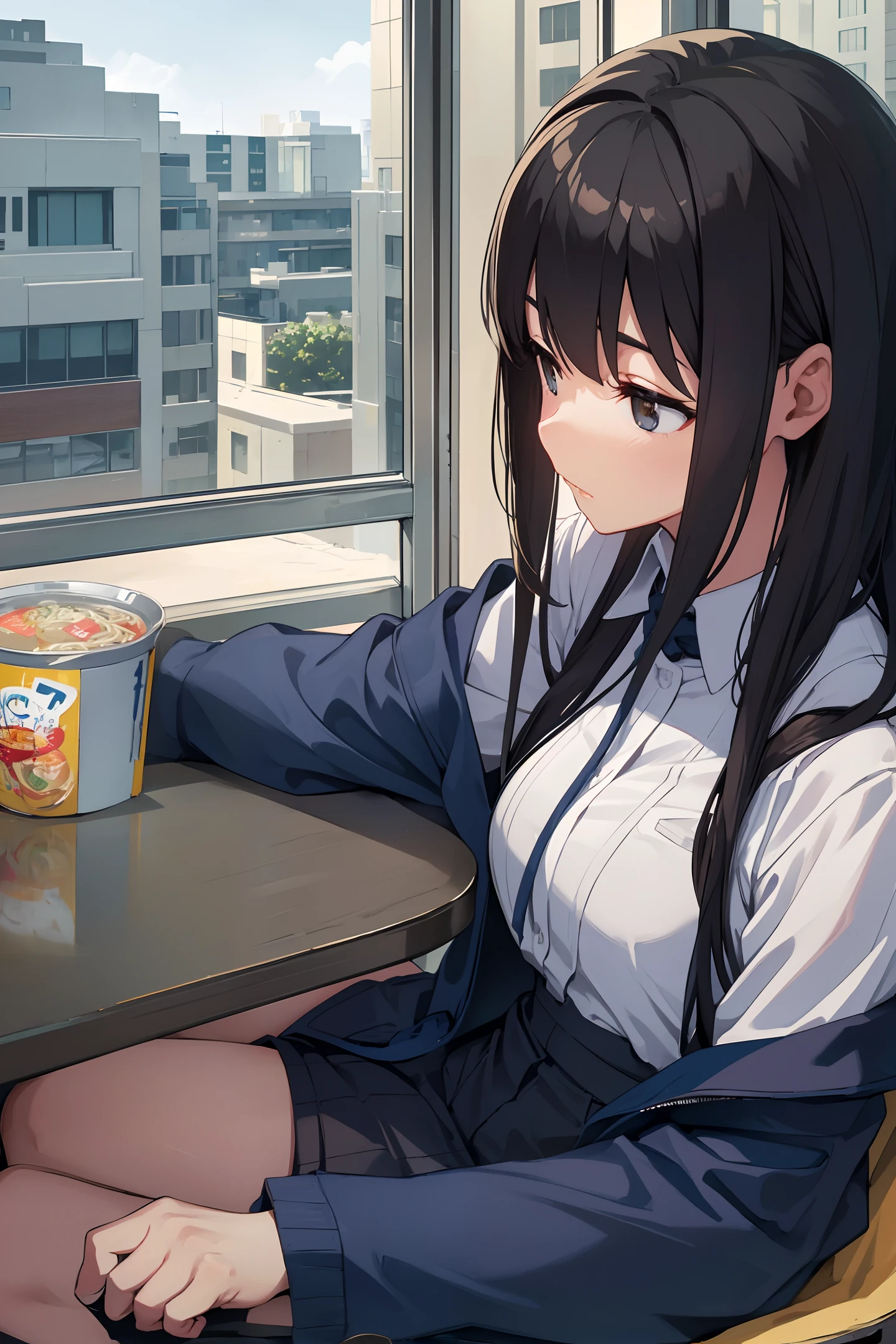 instant noodles,highres, highest quallity, illustration, cinematic light,correct legs and hands