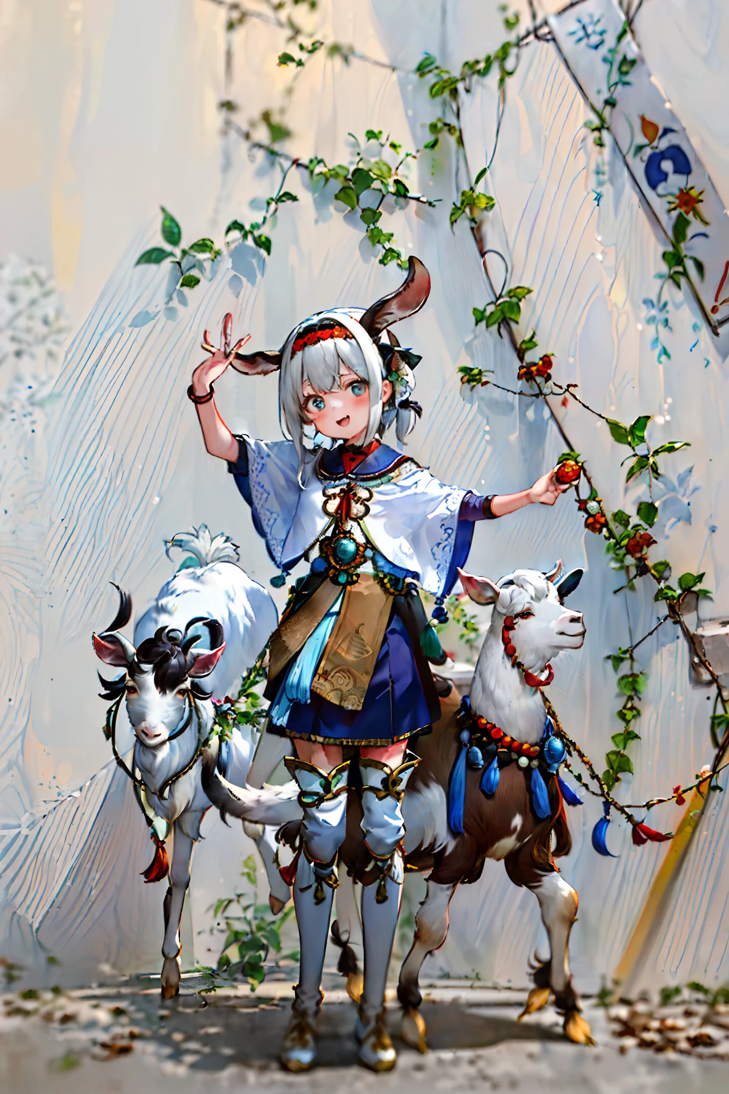 ((masterpiece,best quality.goru)),2girls, Mishan Dance,goats.subteen.calf cocking.cannibalism