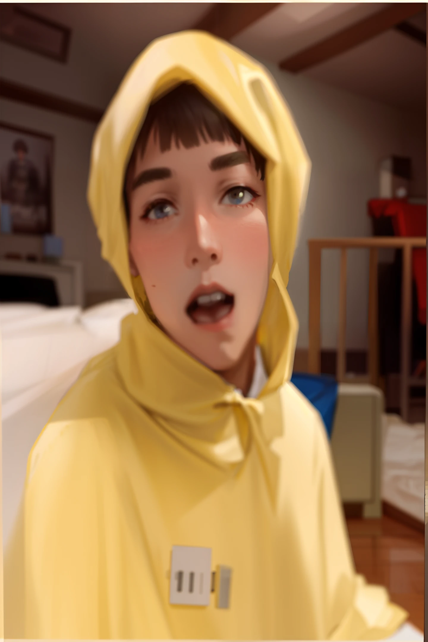 masterpiece, best quality, 1boy, portrait, in his room, (neutral colors), (hdr:1.4)