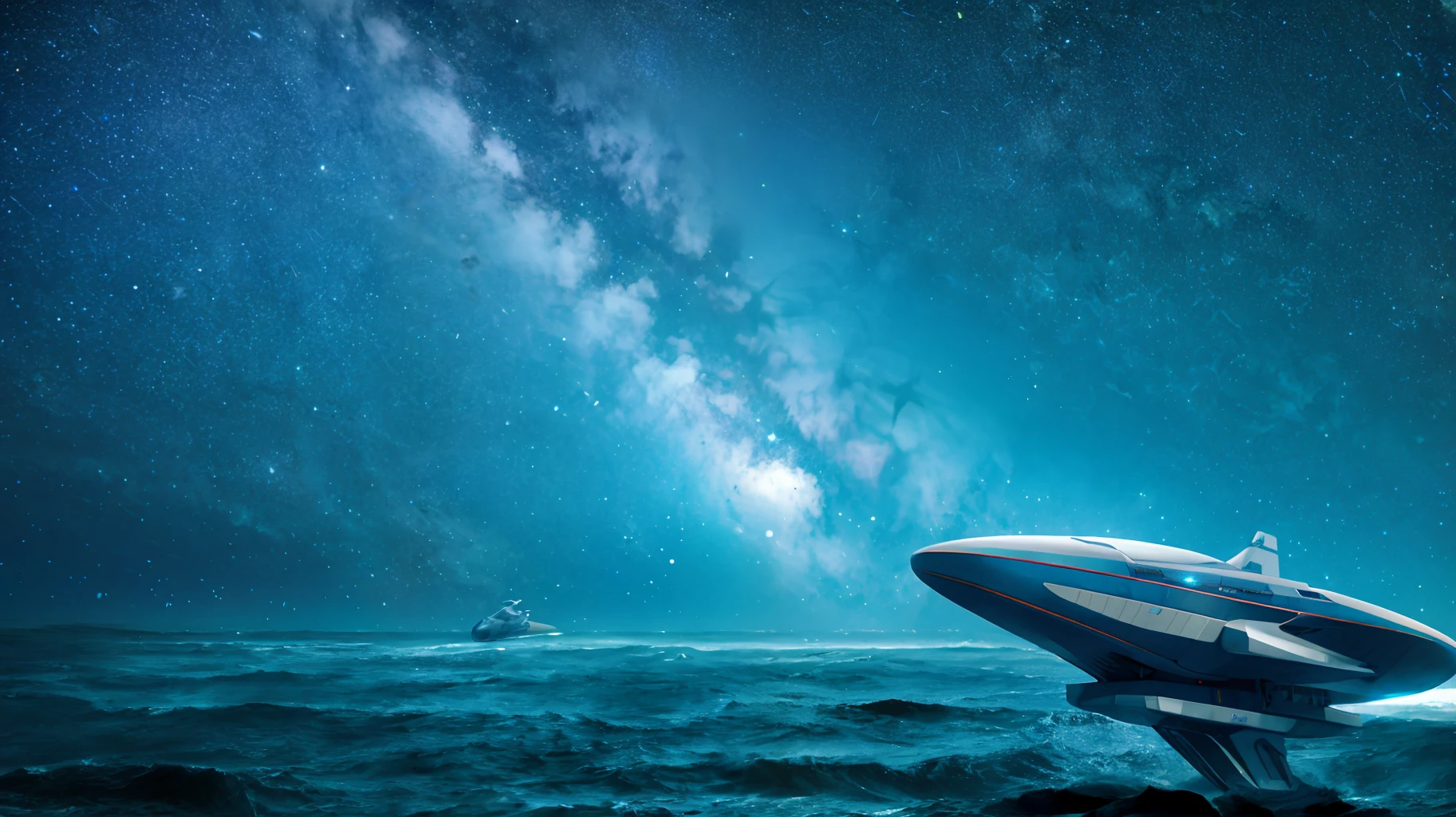sea of stars, spaceship