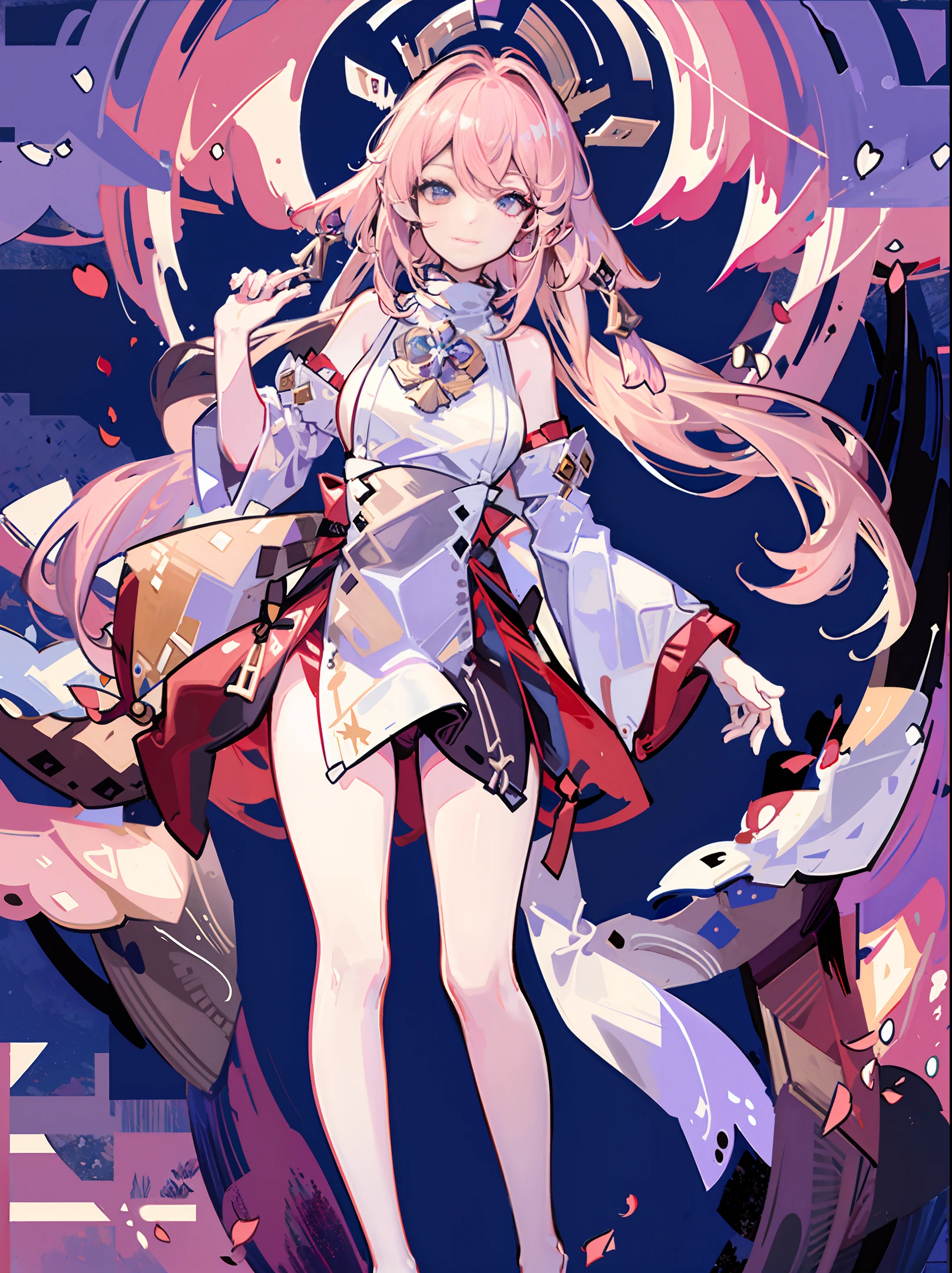 masterpiece, best quality,((masterpiece)),(best quality), (illustration:1.4),((extremely detailed CG unity 4k wallpaper)),(cinematic lighting),official_art, huge_filesize, (elf),(Butterfly wings : 1.3),((Bramble corolla)),,flowers on face,blonde hair,forest,river,beautiful detailed flowers meadow,lake,(floating petals),flowers,wind,cumulonimbus,sunshine,medium boobs , (Stonehenge: 1.05 ), headgear, floating in the air, mist, white silk clothes,