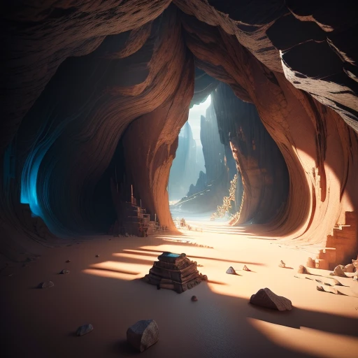Masterpiece, best quality, (very detailed CG unity 8k wallpaper), (best quality), (best illustration), (best shadows), cave full of treasure, isometric 3D, octane rendering, ray tracing, very detailed