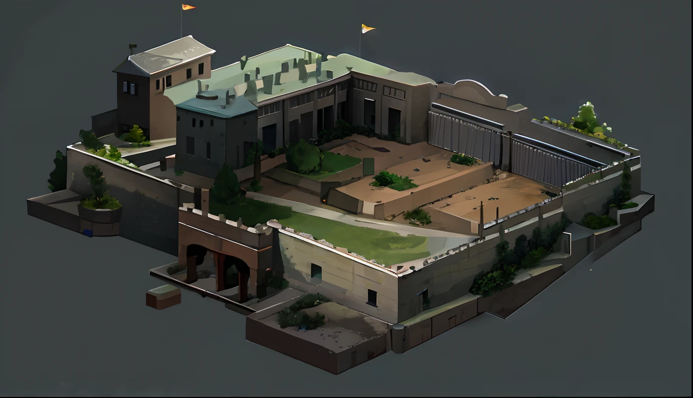 Military bases, barracks, walls, towers, lighting, fences,