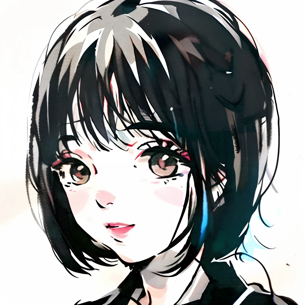 Simple strokes of cute little head portraits need to have a sense of texture