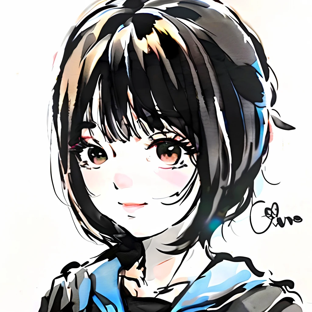 Simple strokes of cute little head portraits need to have a sense of texture