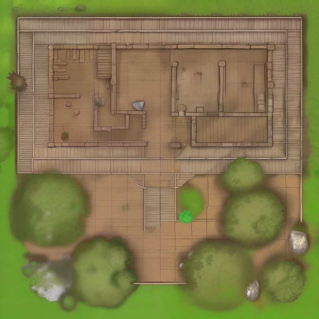 2D battle maps, battlefields, wooden bridges, ruins, large maps