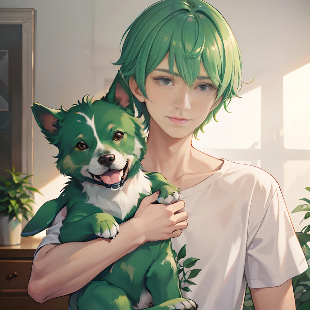 a man is being a dog