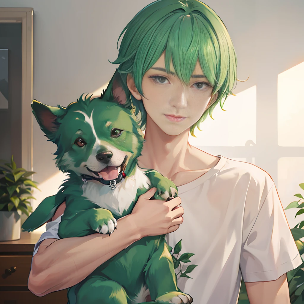 a man is being a dog