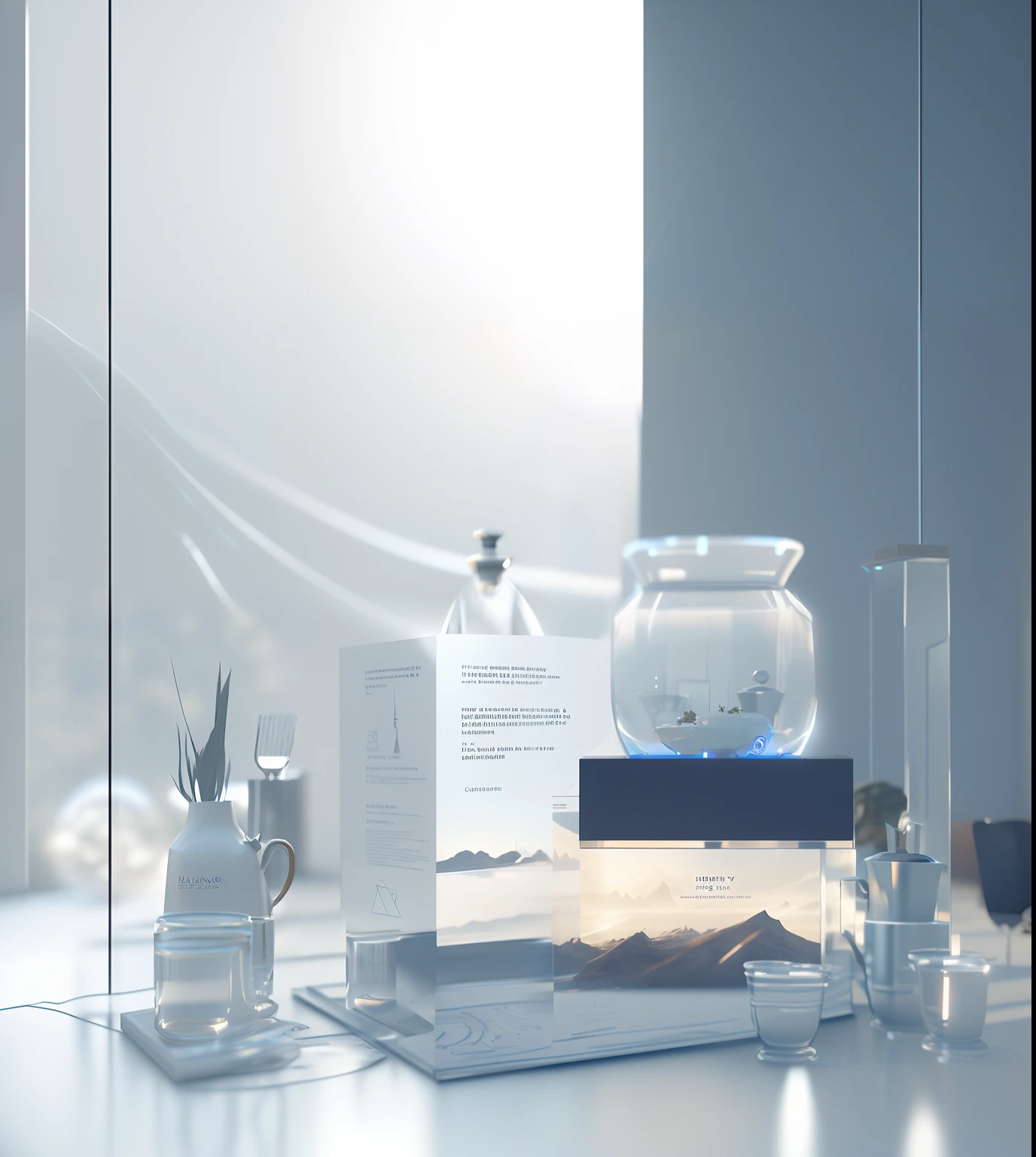 The product picture is realistic c4d rendering, realistic, photo, canon, fantasy, art, luxury, exquisite indoor countertop, by the window. - H 1024 W 804 | F 1 6 Lens Mark 2: 2 S 3555mm Film Grain: 1 Lifelike High Resolution Sharp Focus Contrast! ! Intricate Atmospheric Light Refraction Light Unreal Engine 5 Cinematic Concept Photography Masterpiece Octane Rendering Trending Rendering on Cgsociety in 4k