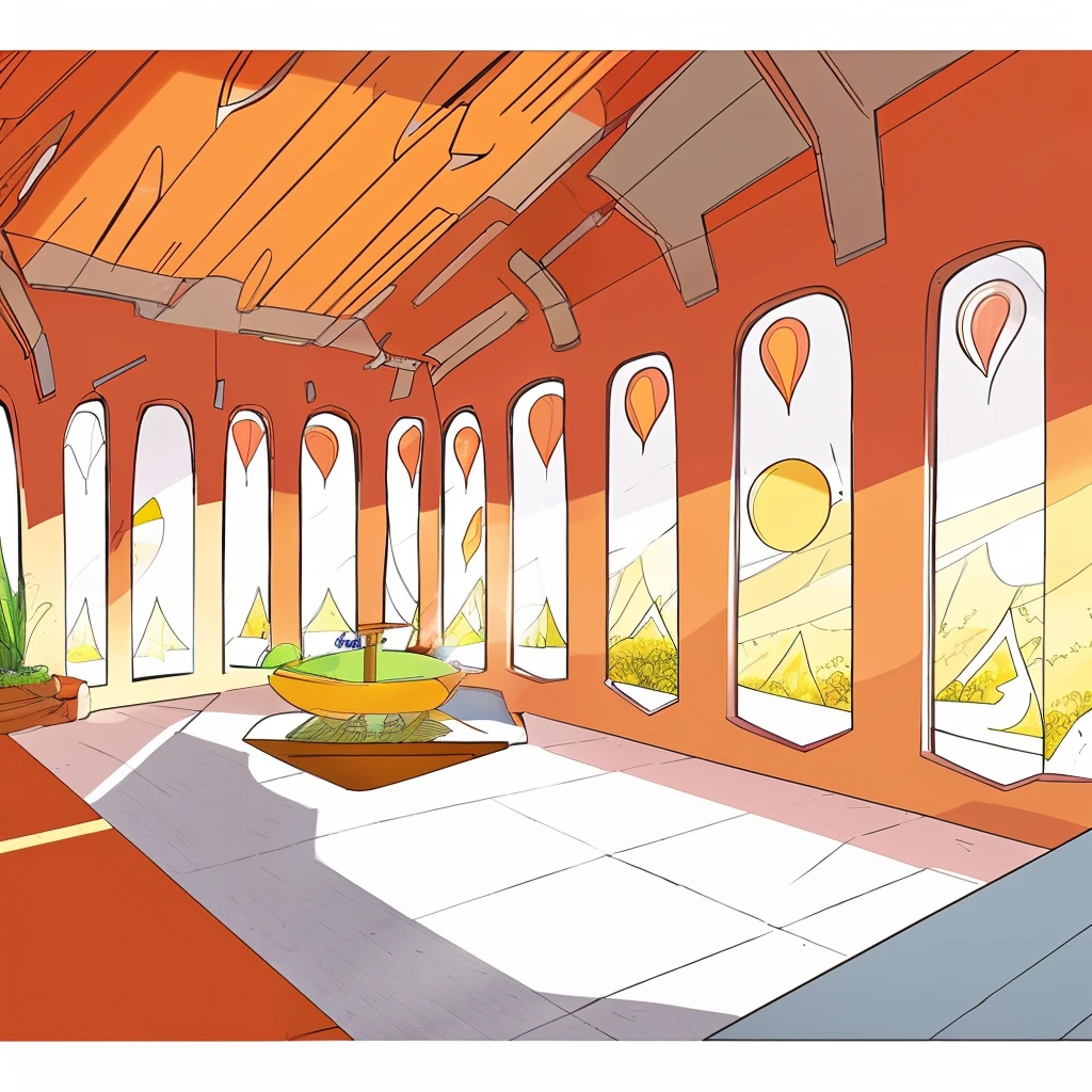 A living quarters inside,Orange environment,dwspop landscape