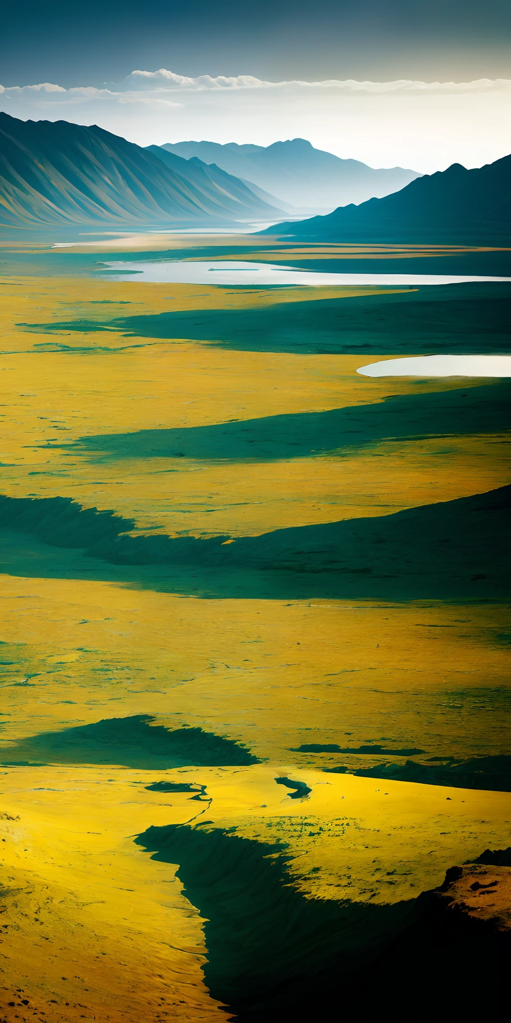 Masterpiece, Best Quality, High Quality, Extremely Detailed CG Unity 8k Wallpaper, Eco Landscape, Valley Forgotten by Time, Huge, Smooth, Natron Lake, Tamarind, Miniature, Award Winning Photography, Bokeh, Depth of Field, HDR, bloom, chromatic aberration, realistic, highly detailed, trending on artstation, trending on CGsociety, intricate, high detail, dramatic, midjourney art