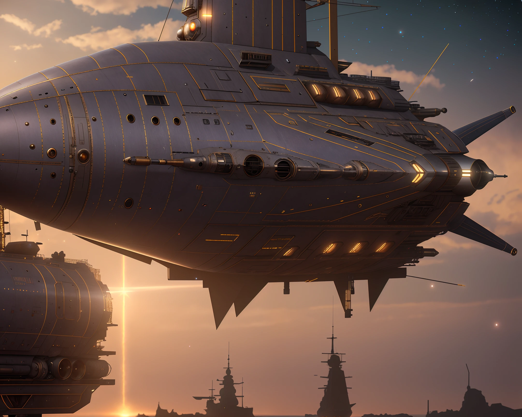 Masterpiece, realism 1.4, 8k CG, steampunk space battleship, best picture quality, best shadow, RTX, ray tracing, star, best lighting,ultra details, galaxy, nebula, beautiful picture,