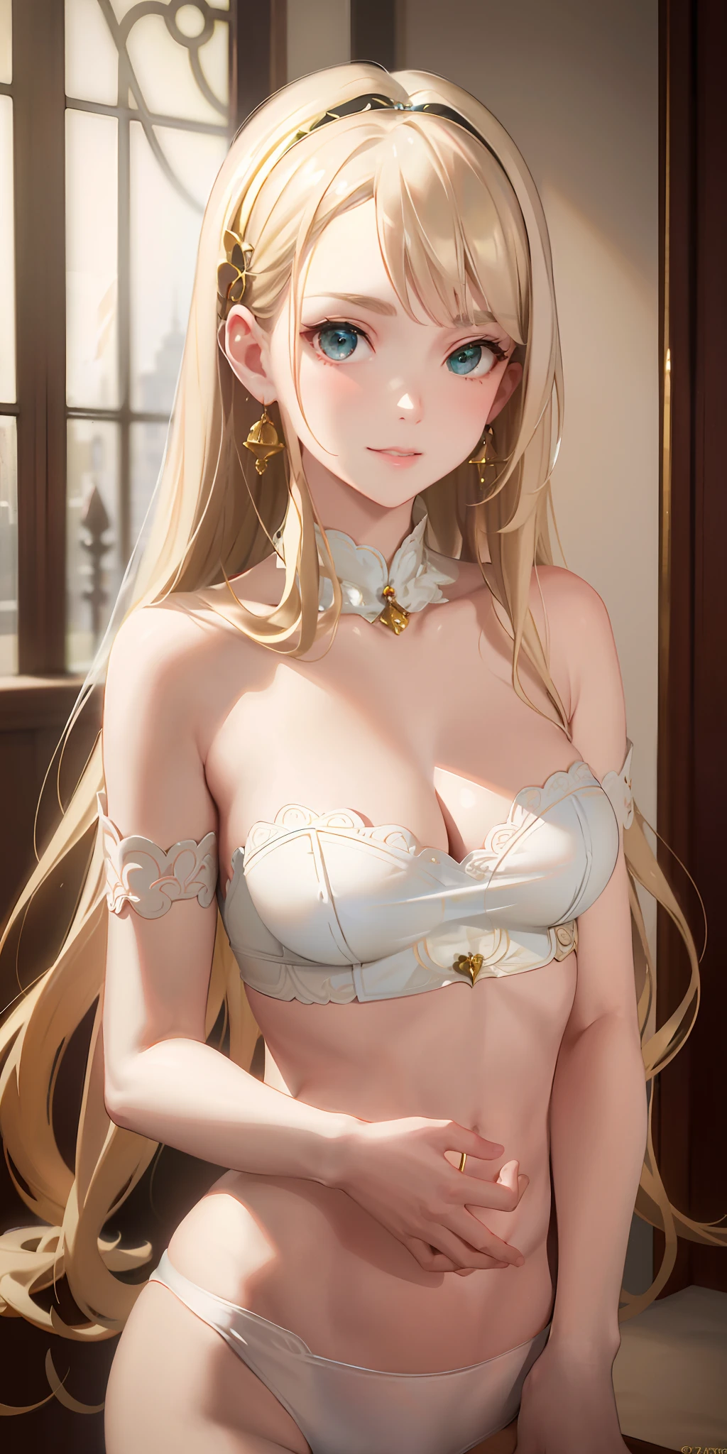 (wide-angle lens, depth of field, super real, masterpiece: 1.2), 1girl, willow-leaf eyebrows, long white hair, full body, princess, red jk uniform, white stockings, big breasts, leaking, nipple leakage, (hair accessories: 1.2), cat ears, sexy , erotic, seductive, gold, jewelry, gemstone, resplendent, jade, emerald, ruby, smiling, open thighs, perfect body, body rendering, transparent, no clothes