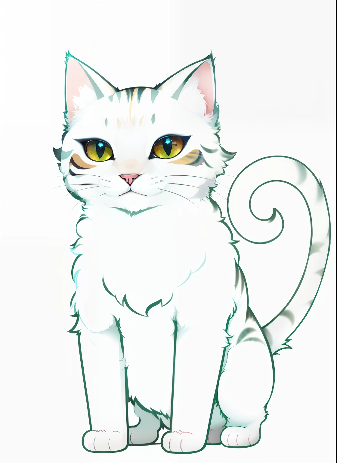 ((a cat in clothes)),, full body shot, fluffy hair, anthropomorphic expression, rich colors, fine details, masterpiece, realistic, fine art, cg, realistic, pair of ears
