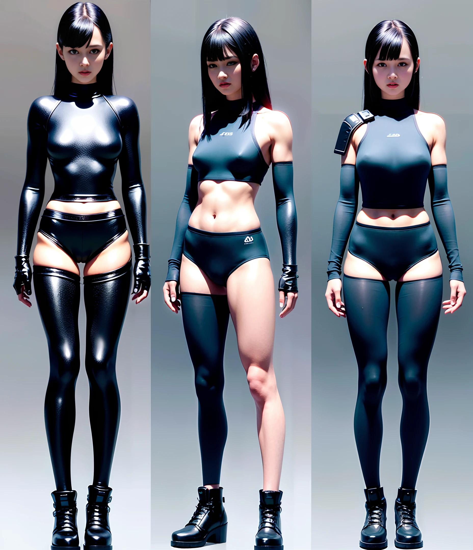 Ultra-realistic and detailed 8k RAW photos, realistic cyberpunk elements, best quality ultra-high resolution, girly, detailed, mechanically deformed body, dress, long black hair, royal sister, sports, body lines