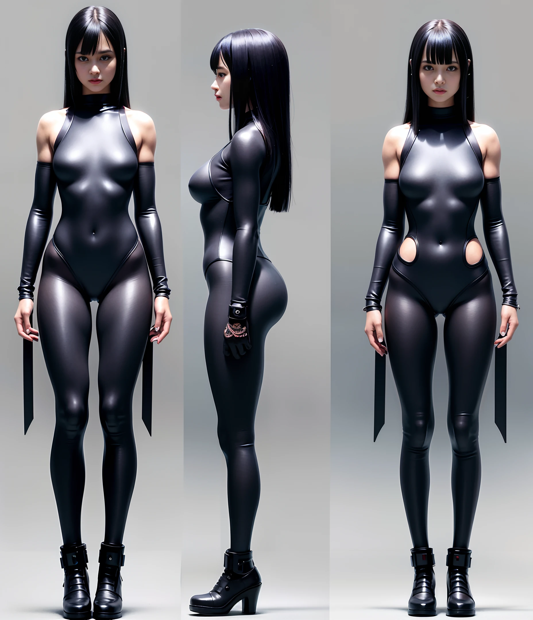 Ultra-realistic and detailed 8k RAW photos, realistic cyberpunk elements, ultra-high resolution, girly, details, mechanical deformation, dress, long black hair, royal sister, sports, finger details