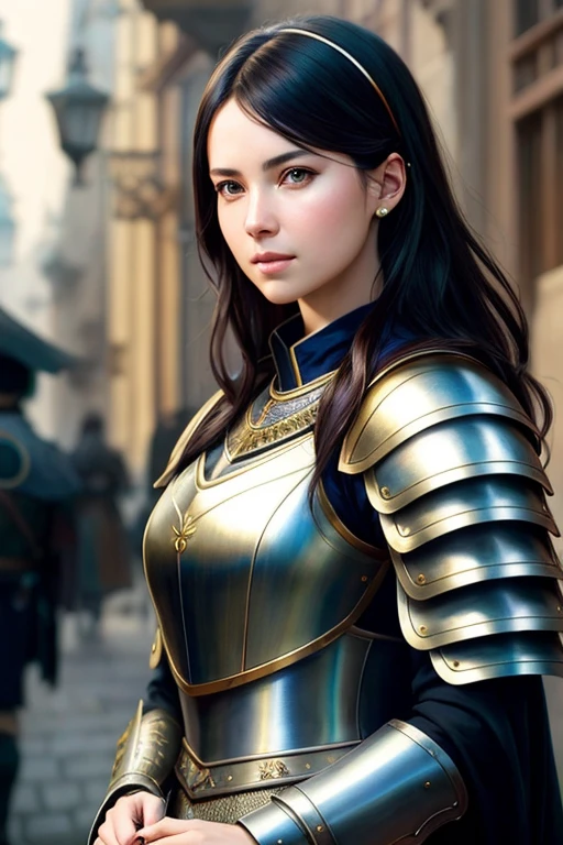 modelshoot style, (highly detailed CG unity 8k wallpapers), full body photos of the most beautiful artworks in the world, medieval armor, Ed Blinkey, Atey Ghailan, professional magnificent paintings of Studio Ghibli, Jeremy Mann, Greg Manchess, Antonio Moro, Trending on ArtStation, Trending on CGSociety, Intricate, High Detail, Sharp focus, dramatic, photorealistic drawing art, by midjourney and greg rutkowski