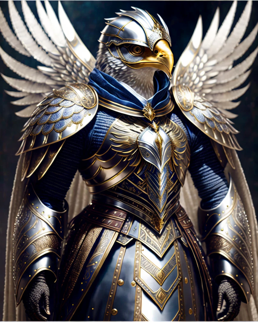 Monkey rider, detailed armor, intricate design, silver, silk, film lights, 4k