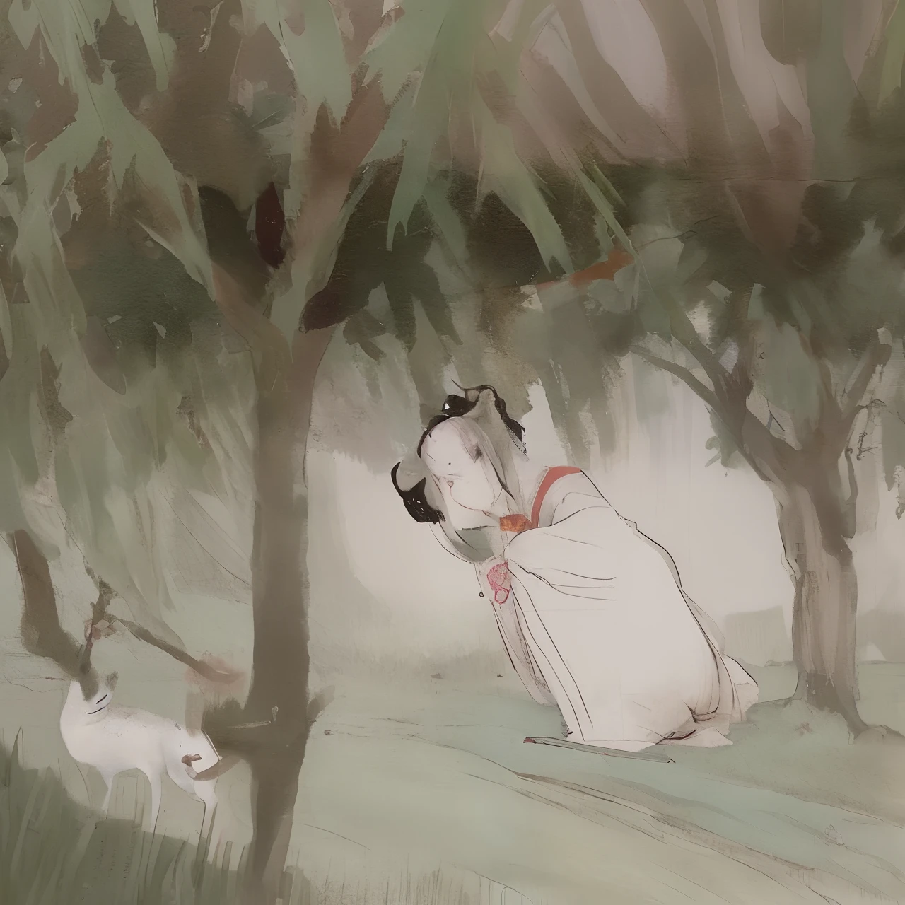 Wu Sheng, Ningbo, is good at traveling north. The queen is a fox girl, who has a tryst from time to time, but still goes in and out of the brothel. One day, the fox girl asked: "I can transform into illusions, and I can make my appearance as soon as I see you. As soon as you have a thought, you will come when you think about it. Is it not more than gold?" Try it, it turns out. It changes shape instantly, and it is indistinguishable from the real one. So he didn't go out again. Tasting the words, the fox girl said: "Sleeping flowers and borrowing willows are really pleasant to the heart. It's a pity that it's an illusion, and the heart is separated from the ear." The fox girl said: "Otherwise. The entertainment of sensuality is originally a flash of light, so it's not special for me Xiao XX For illusion, that is, that so-and-so is also illusion. Why is it that so-and-so is illusion, that is, concubine is also illusion. That is, for thousands of years, all the girls named Ji Yannv have been illusion. Poplars, green grass, loess and green mountains, what is not from ancient times A place of singing and dancing. Hold the rain and carry the clouds, and bury the incense and bury the jade, bid farewell to the crane and leave the luan, and stretch out your arms for an ear. The two beauties in the middle are combined, either by time, or by day, or by month, or by year Plan, there is a time to say goodbye. And the farewell, it will be separated for decades, and those who meet for a while and separated, let go on the same cliff, and suddenly become empty. Leaning on the green and nestling in the red, don’t they all seem like spring dreams? That is the long-term contract Yuan Shen, who gathers together for life, but the beauty is not there, the white hair has invaded, and the body of one person is not the same as the old one. At that time, the black eyebrows and pink cheeks are also called illusions, so why only concubine Xiao XX is the illusion. "Wu Saran realized. A few years later, the fox girl resigned, and Wu Jing disappeared from dating. traditional Chinese painting