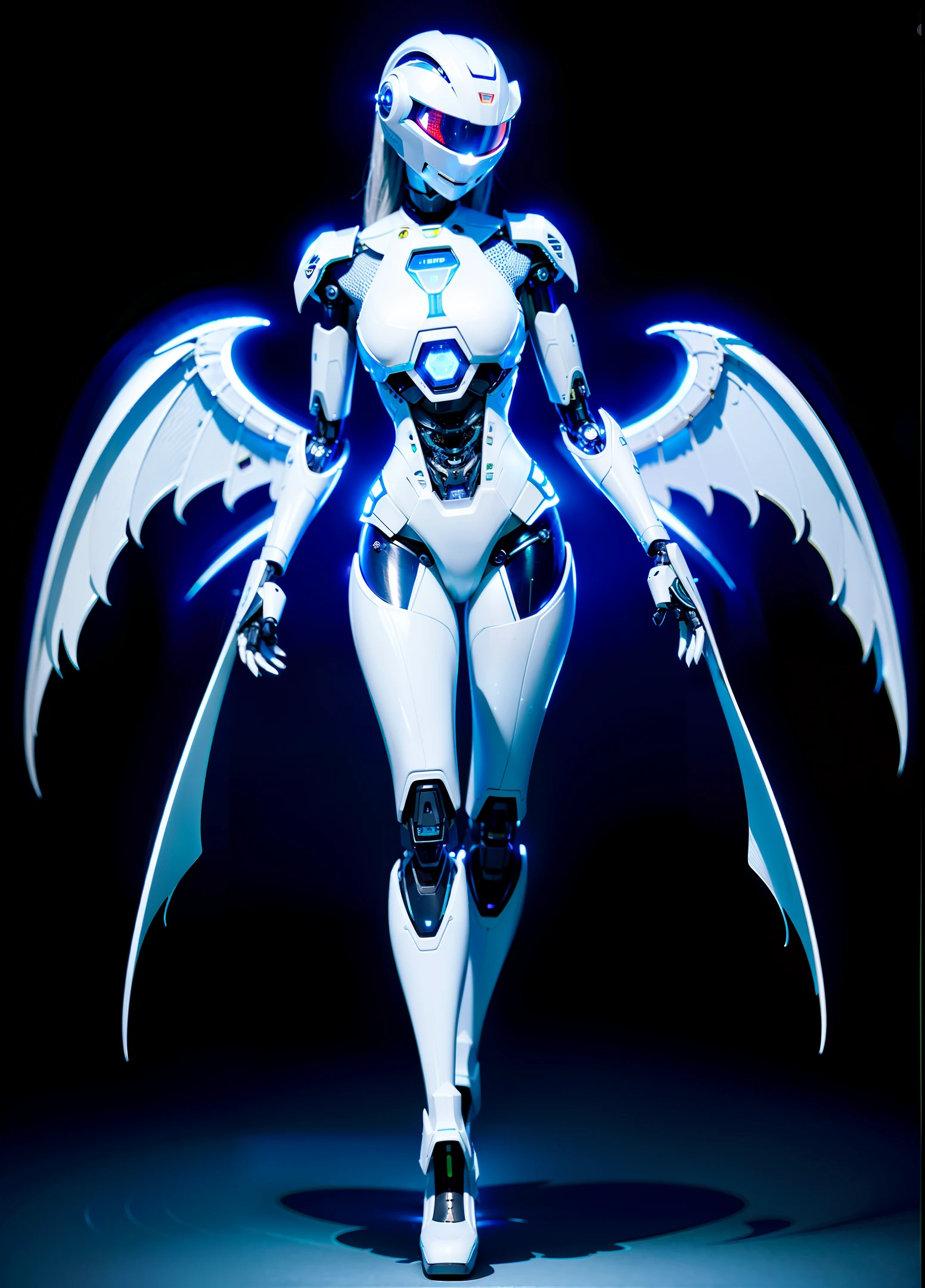 Wings, Halo, Glowing Long Hair, Realistic Genitals, Flesh, (Mecha: 16), (Robots: 6), Intricate 3D Rendering Highly Detailed Beautiful Ceramic Silhouette Female Robot Face, Robot, Robot Parts, 150mm, Beautiful studio soft light, rim light, vibrant details, luxurious ethnic burpunk, lace, surreal, anatomy, facial muscles, cables, microchip, elegant, beautiful background, Octane render, HR Giger style, 8k, best quality, masterpiece, illustration, very detailed and beautiful, very detailed, cg, Unity, wallpaper, (fidelity, fidelity: 1.37), stunning, fine detail, masterpiece, superb, official art , highly detailed cg unity 8k wallpaper, very difficult, confident, ridiculous, robot, silver helmet, full body