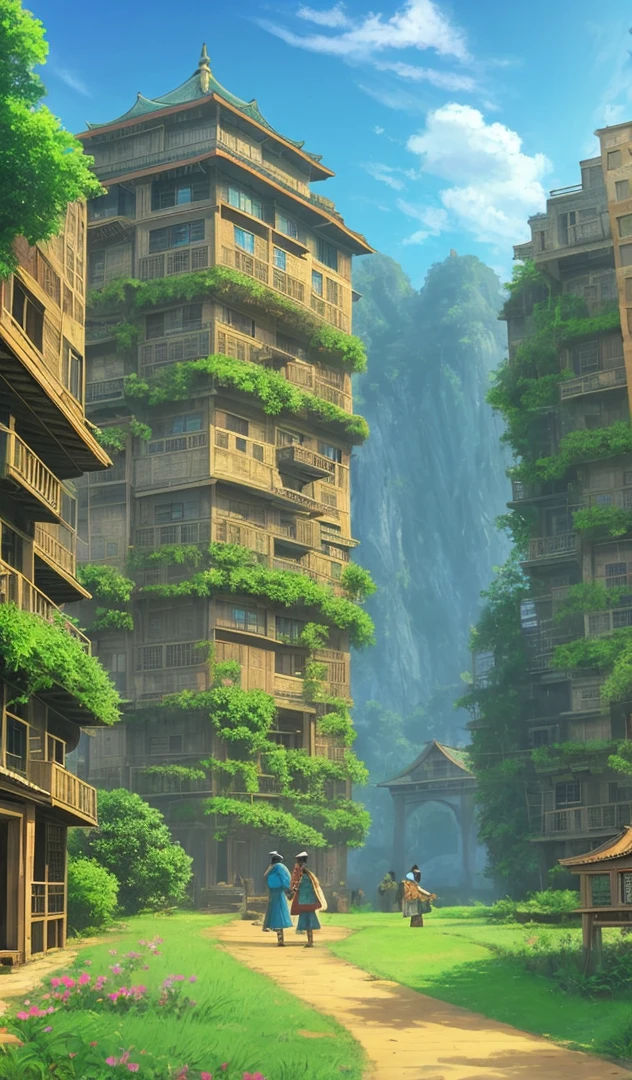 Rural areas, tile-roofed houses, dilapidated, weeds, courtyard, no one, bamboo