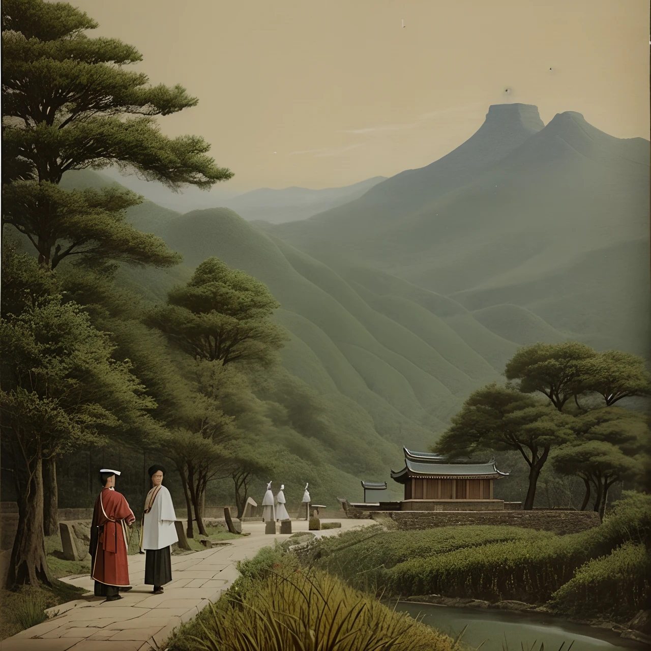 In Urumqi, the military officials issued dozens of papers, holding ink pens and asking for judgment, saying: "Anyone who dies here, his coffin will return to his hometown, and he will be given a certificate, otherwise his soul will not be allowed to enter the customs." Zhu Juan, whose seal is also in ink. Depending on its writing, it is very contemptible. Said: "In order to take care of things: take pictures of someone in a certain place, how old they are, and die in this place on a certain day, a certain month and a certain day in a certain year. Now relatives move the coffin back to their hometown, and they will go together to give a picture. For this reason, I look forward to guarding the pass along the road. The ghost soldier is about to release the soul after verification, and it must not be blackmailed and detained, so it will be inconvenient to do so." Yu said: "This Xu servant uses excuses to get money." General Qi dismissed the case. Ten days later, you may tell the ghosts in the tombs in the West Ruins of the city to cry, and you cannot return to your hometown without a certificate. Yu denounced his arrogance. Another ten days, or tell the ghosts to cry that they are approaching the city. Denounce it as before. More ten days later, there was a sound outside the wall of Yu's residence. "Shuowen" said: "Oh, ghost voice." Yu Shang thought it was faked by Xu slaves. After a few days, the sound came out of the window. At that time, the moon was as bright as the day, and I started to look around, but there was no one there. Colleague Guan Yushicheng said: "The principles held by the public are correct, although the general cannot take them away. However, the ghosts cry are heard by all, and those who cannot be illuminated are actually resentful to the public. Give it to the test, and the aunt will hold the mouth of slander. If the ghost cries As before, there is a word for public welfare." Reluctantly follow his argument, it is night silence. Also, Song Jilu, a military officer, was in the Yinfang, and suddenly stunned his servants. After a long time, Yun saw his mother arrive. The Russian-Taiwan army presented it with an official certificate to be inspected, and Hami reported that Jilu's mother came to inspect the son, and died on the way. There is nothing wrong with the world, and Confucian scholars talk about it. Yu Chang wrote 160 miscellaneous poems in Urumqi, one of which said: "The white grass whizzes and meets the cold clouds, who divides the border of Guanshan? The ghosts come and go with the officials, and the original ghost Changli has never heard of it." Chinese painting