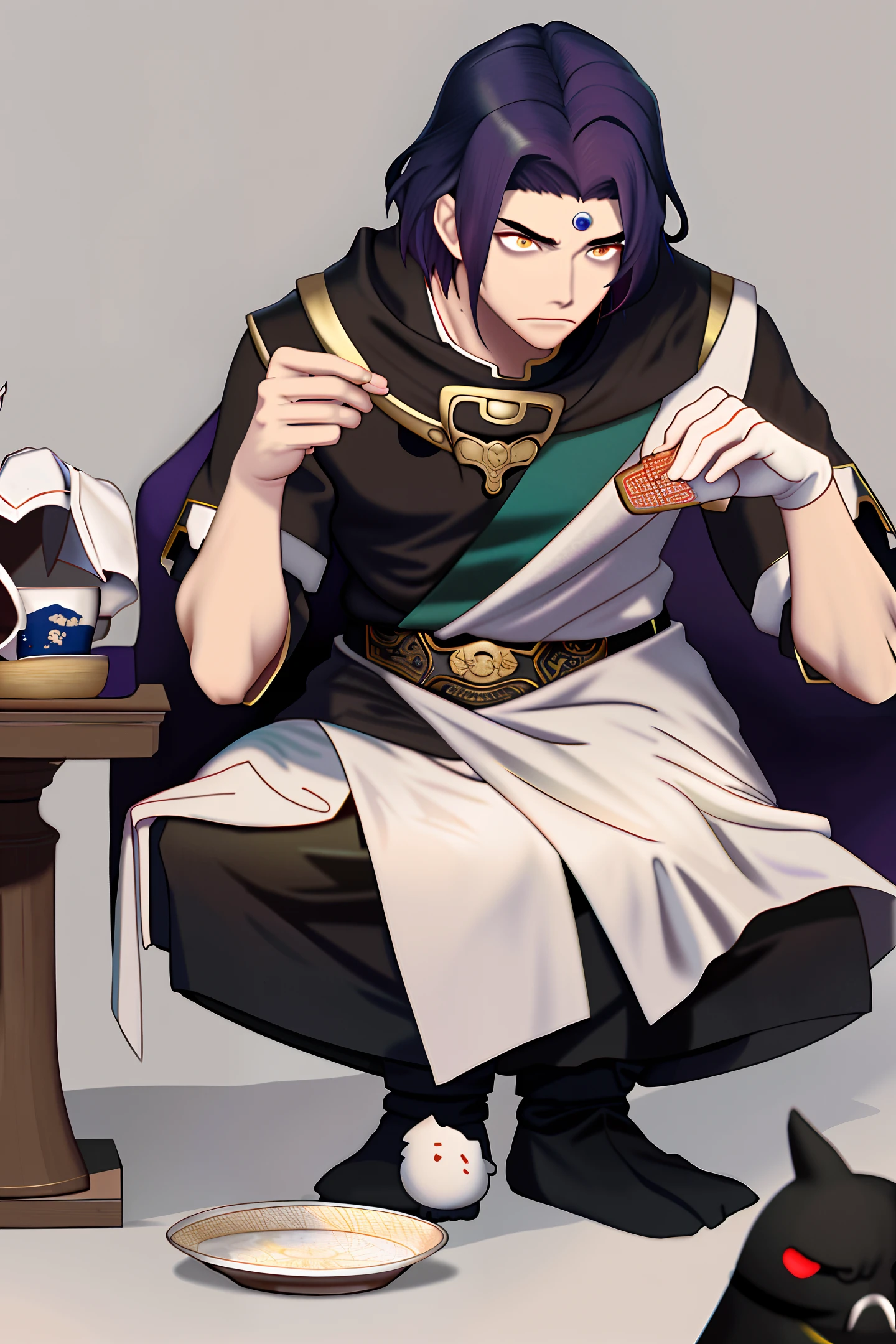 In the past, a certain man was favored by others, and after he became rich, he regarded his descendants as zero replacements, as indifferent as strangers. After being sick and sleepy, Fang took medicine. In a trance, he saw two letters handed down by his hand, none of which were sealed. If you look at it, you will beg for help in the past. Cover the cup on the ground and say, &quot;It&#39;s too late for me to die!&quot; &#39;It&#39;s the evening death. traditional Chinese painting