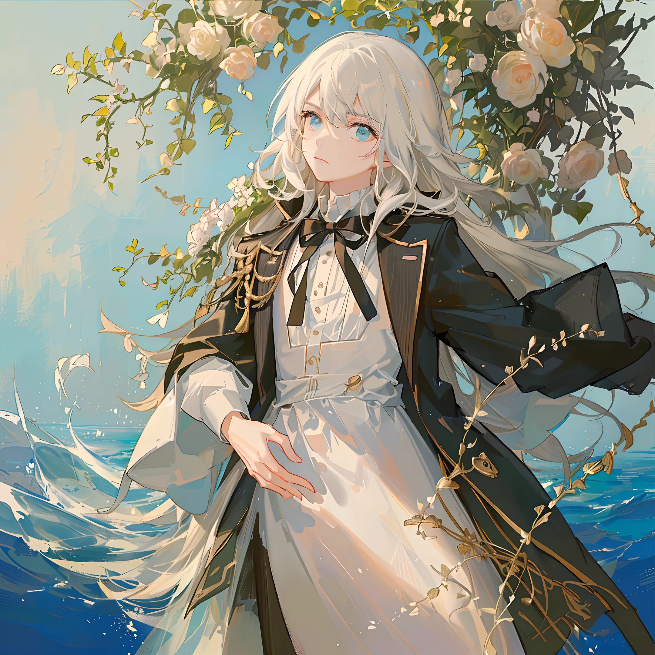 A boy and a girl, front view, head portrait, fine eye and facial depiction, high-quality, masterpiece, high-definition, atmosphere, pure white background, 8k