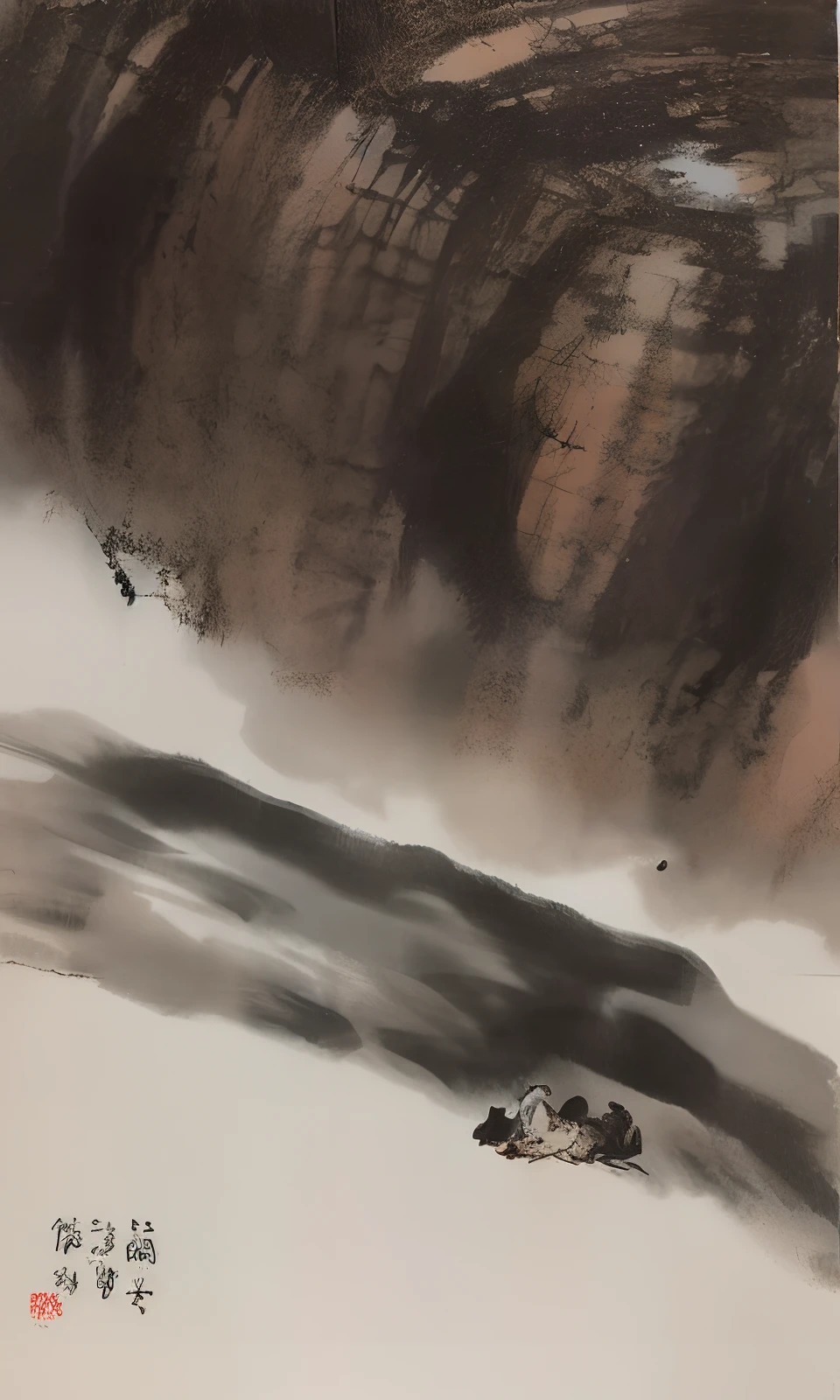 The slaves come back to life. traditional Chinese painting