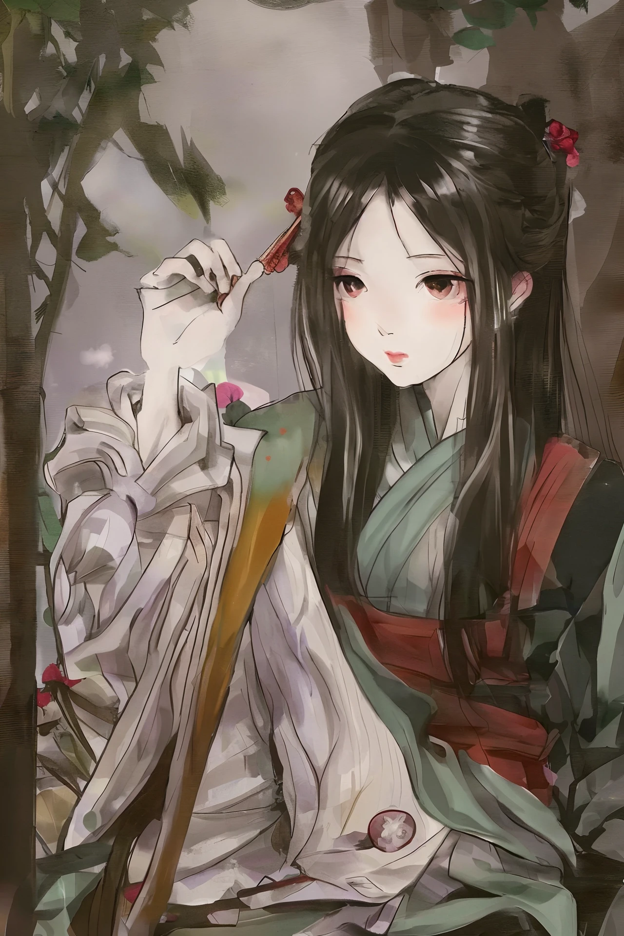 It is said that a certain man returned from his envoy and stayed in the festival building. At that time, the chrysanthemums are in full bloom, hovering under the flowers. I saw a boy hidden among the sparse bamboos, about fourteve years oldnd elegant as a beautiful woman with makeup. Ask to know as the master of the residence. Call and language, very clever. Take one and give it as a gift, and look forward to it, and the meaning seems to be the same. A certain man also loves her beauty, and talks softly with her. When the left and right were absent, Tong knelt down and guided his train, saying: "If you don't abandon me, you will not dare to bully your father. If your father is imprisoned unjustly, you can live with your father's words. If you are willing to help, you should spare yourself." Fang Tanxiu came out The lawsuit was suddenly hit by a storm, and the six casements of the windows were all opened, almost for the naked eye to see. Knowing that there is a difference, he hurriedly waved it away, saying: "Let's discuss it later." That is to say, he hurriedly ordered to drive. Hou Lian knew that he was a local tyrant who killed people, and he was in a hurry. He bribed a subordinate official to lead a certain mansion to his family, prostituted a child in the Yin market, pretended to be his son, and bribed his left and right men. Don't worry about the change of the soul of injustice. traditional Chinese painting
