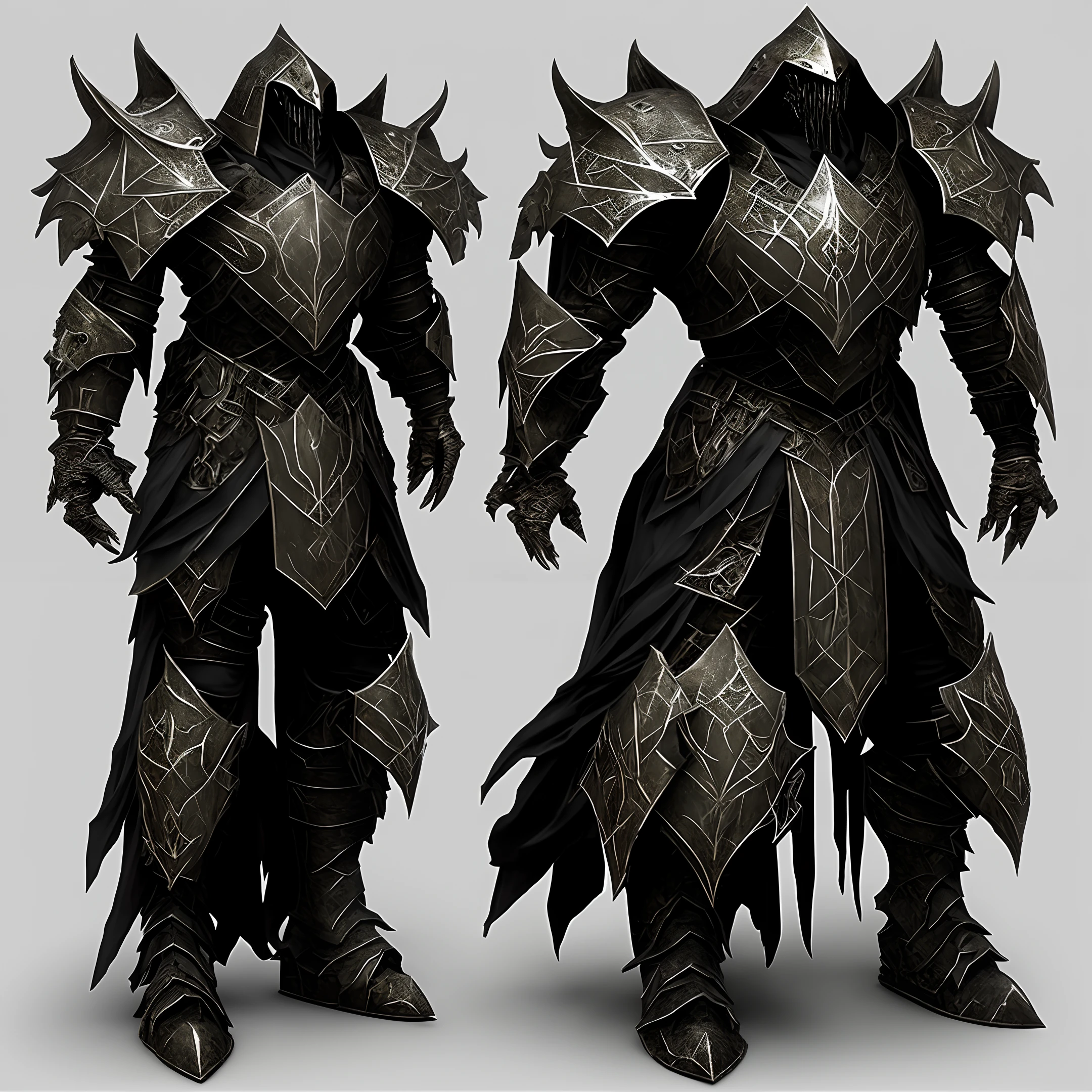 haunted heavy armor, dreadfull, goth style