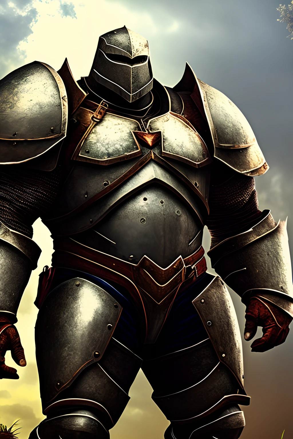 big guy wearing heavy armor