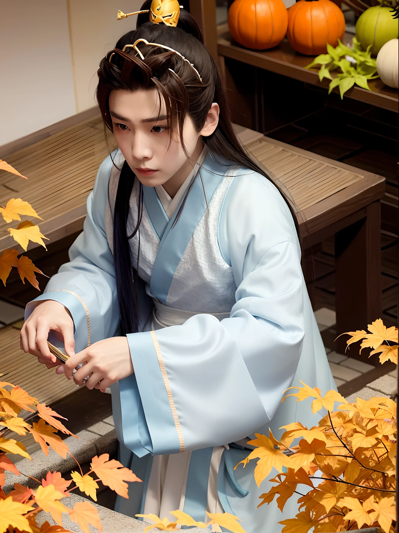 Surprised by autumn, Zhang Tai looked back at Liu Qiqi. When the flowers bloom, the intestines are broken, and the clouds disappear without a trace, and the dreams are also lost. Xiao Li secretly played Jin Quxu, half-smiling and persuading Yu Dong. Is the pipa still the same as back then? To ask the wife of a businessman in Xunyang. traditional Chinese painting