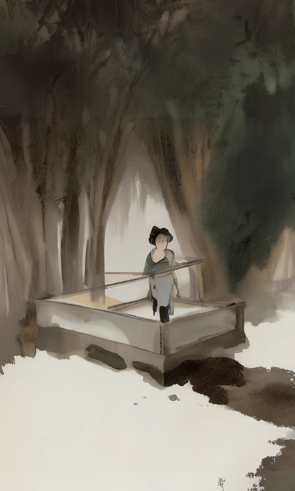 There was a heavy thunderstorm at night, and villagers in the west of Xian County were struck by lightning. Ming Gongsheng, the county magistrate, went to inspect and ordered the coffin to be buried. More than half a month later, a person was detained suddenly and interrogated him, saying: "What do you buy gunpowder for?" Why do you buy twenty or thirty catties?" Said: "It will be used for many days." He asked again: "You bought the medicine for less than a month, and you only used one or two catties. Where do you store the rest?" His words are poor. If you punish him, you will be convicted of rape and murder, and you will be punished with your wife. traditional Chinese painting