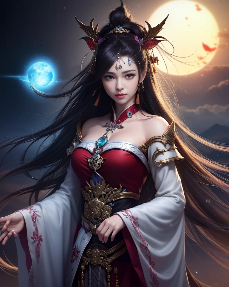 (8k, RAW photo:1.2),best quality, ultra high res,dramatic angle,(fluttered detailed color splashs), (illustration),(((1 girl))),(long hair),(rain:0.9),(hair ornament:1.4),there is an ancient palace beside the girl,chinese clothes,(focus on), color Ink wash painting,(color splashing),colorful splashing,(((colorful))),(sketch:0.8), Masterpiece,best quality, beautifully painted,highly detailed,(denoising:0.6),[splash ink],((ink refraction)), (beautiful detailed sky),moon,highly,detaild,(masterpiece, best quality, extremely detailed CG unity 8k wallpaper,masterpiece, best quality, ultra-detailed),(Lycoris radiata), 