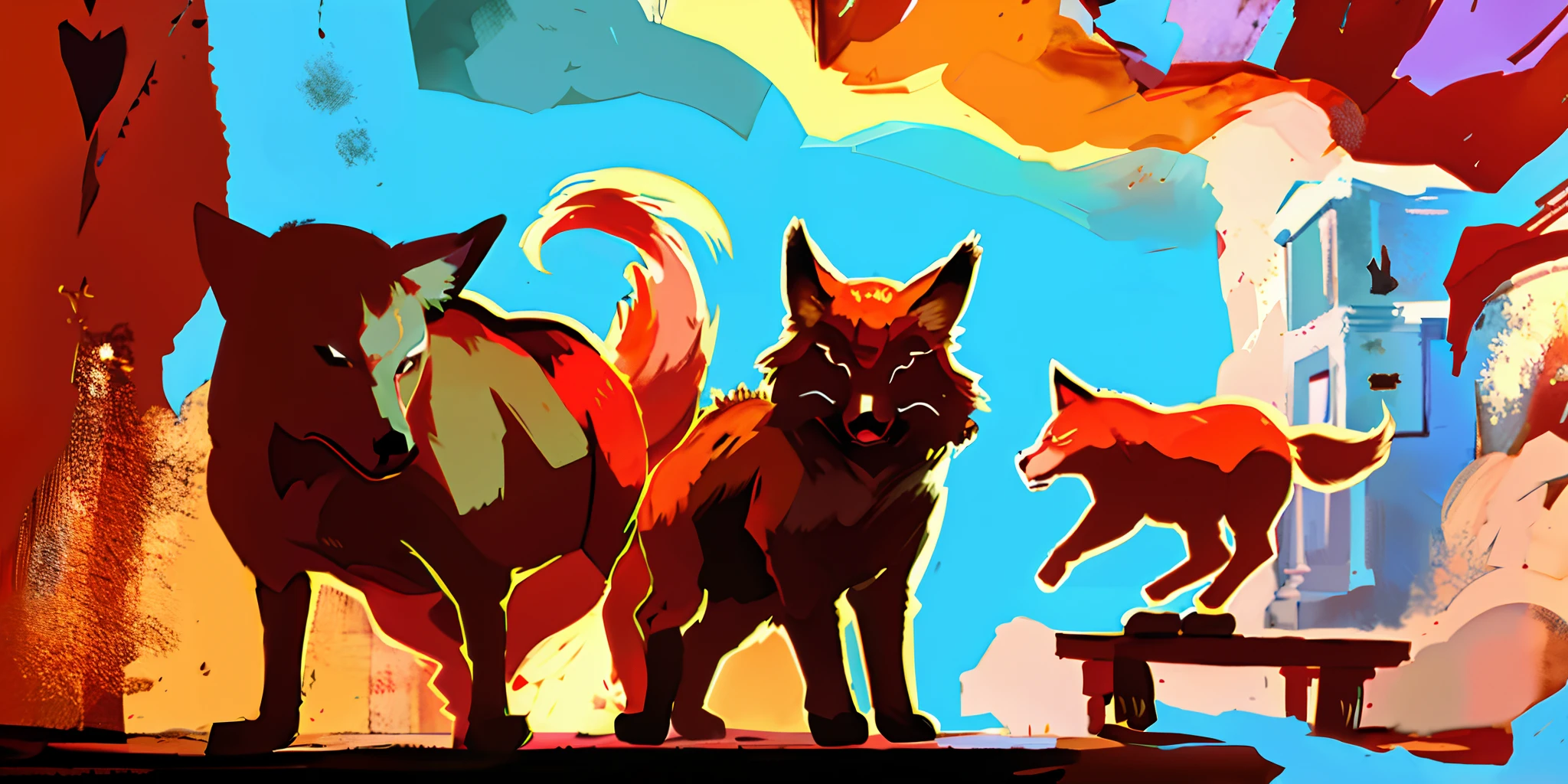 There is a warehouse in the west city. The small building is occupied by a fox, and Ye Heng heard his voice, but he was not harmed by others, and they lived together for a long time. One night, the sound of black and white whipping upstairs was very severe, and the crowd went to listen to it. Suddenly, he heard the pain and cried out: &quot;All the gentlemen downstairs should be sensible. There are women in the world who swear by their husbands?&quot; Only one person in the middle is a woman sting, and the claw marks on the face are still unhealed. The crowd laughed and said: &quot;It&#39;s inherent, so it&#39;s not surprising.&quot; The foxes upstairs also laughed, and the fight was resolved. Those who heard it all fell down. traditional Chinese painting