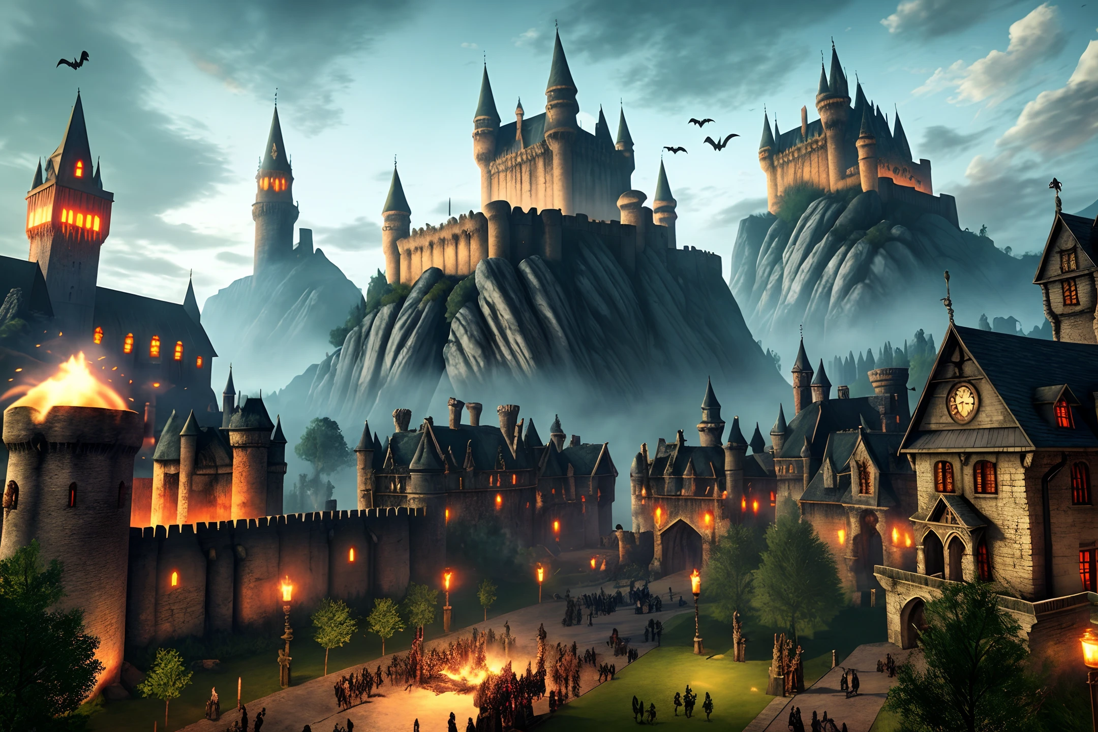 Vampires, sorcerers, werewolves, demons, witchers all this in a magical world around the fortress