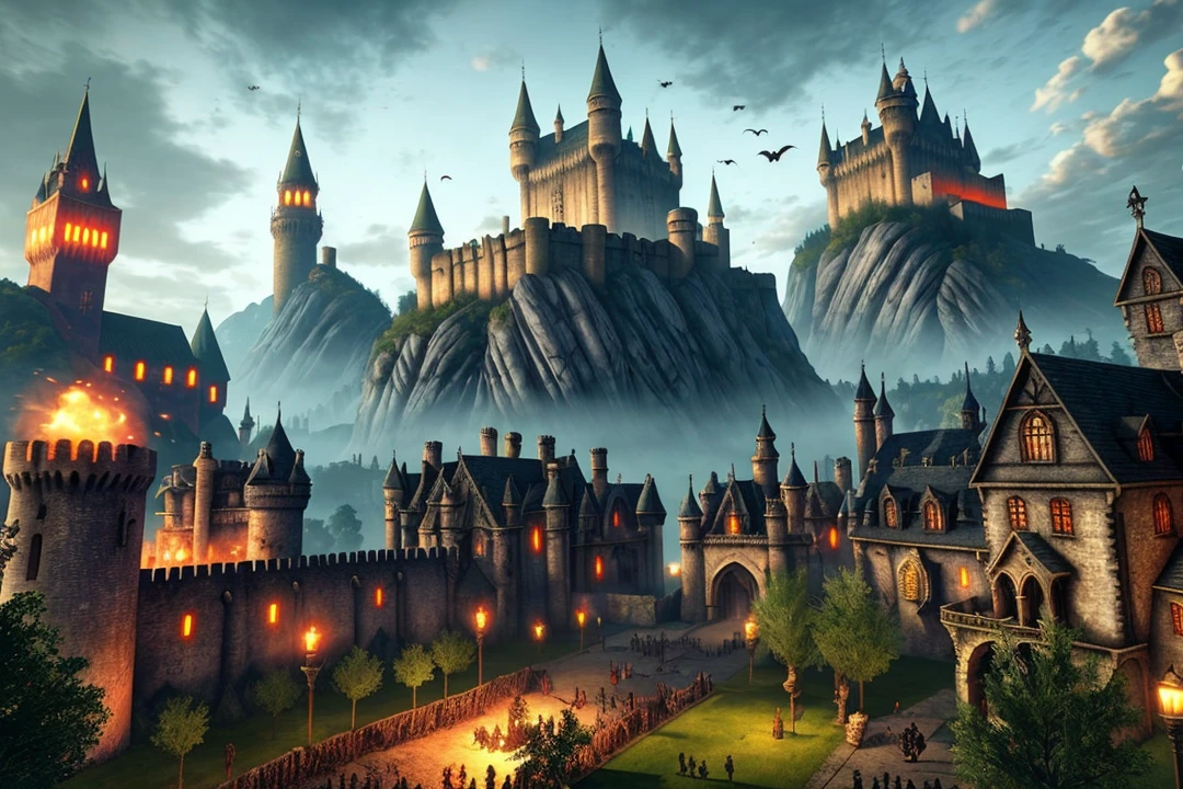 Vampires, sorcerers, werewolves, demons, witchers all this in a magical world around the fortress