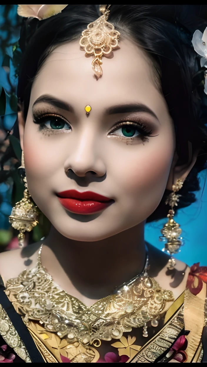 (((full body))), hands over head, hands behind head, posing for camera, ((masterpiece, best quality)), beautiful bimbo blonde galadriela wood elf with long face and ((tribal tattoos)) in ((highly intricate detailed white lace robe and green and golden and silver inserts)), wearing ((highly intricate detailed lingerie made of plants and flowers with diamonds and ruby)), (in lorien forest )++, (((( firefly worms)))), the goddess of life, full lips, high resolution, bimbo elf, (huge tits)++, detailed, sharp resolution, (high detailed skin:1.2), 8k uhd, dslr, dark soft lighting, high quality, film grain, Fujifilm XT3
