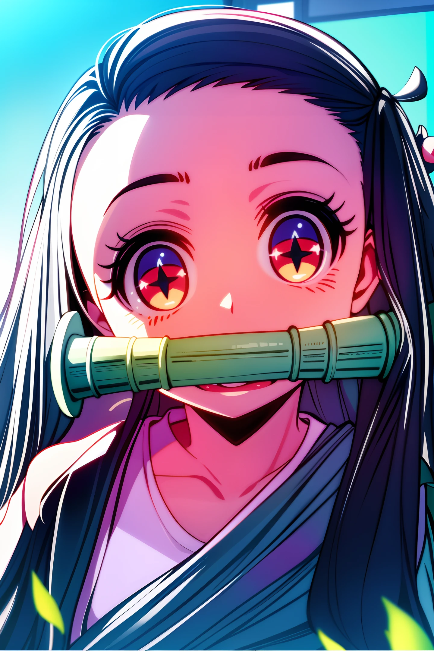 a girl up close with her mouth open wide showing the inside