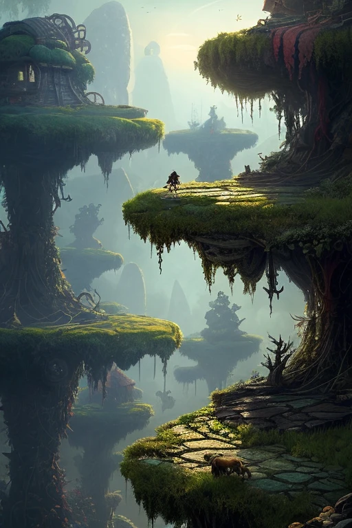 Resolution: 1920x1080, Stylized Art, Masterpiece, Best Quality, High Resolution, Fantasy, Tribal Village, Swamp, Jungle