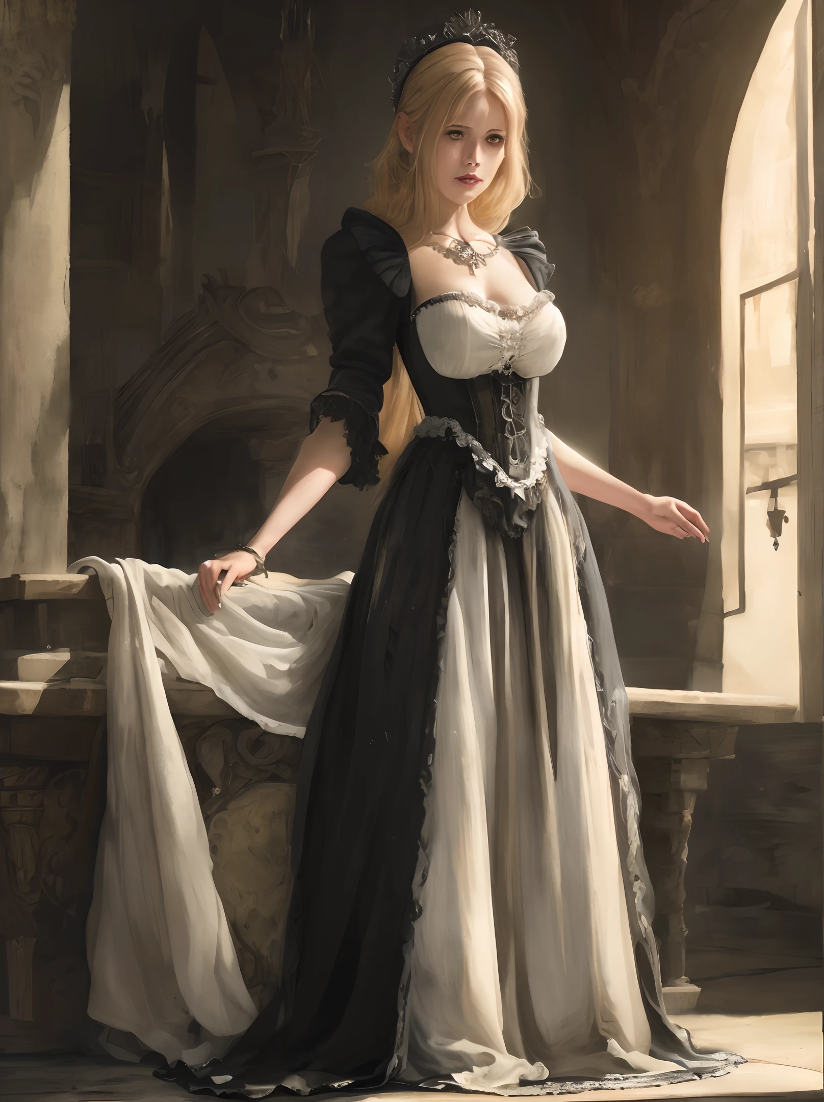 14-year-old barefoot with big breasts (gothic maid) full body photo model broken skirt hair covering face hair messy blonde long hair shawl (very detailed CG unity 8k wallpaper) big breasts charming,, rosy, shy, american industry Most Beautiful Beautiful Full Body Art, Ed Blinkey, Atey Ghailan, Studio Ghibli, Jeremy Mann, Greg Manchess, Antonio Moro's Professional Majestic Painting, ArtStation Trends, CGSociety Trends, Intricate, Tall Detail, Accurate, Dramatically Realistic Painting Art, Greg Rutkowski's way island (NSF Meeting)