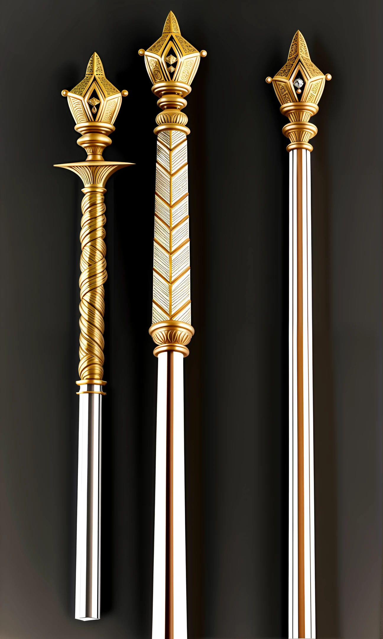 A scepter is the ornamental staff