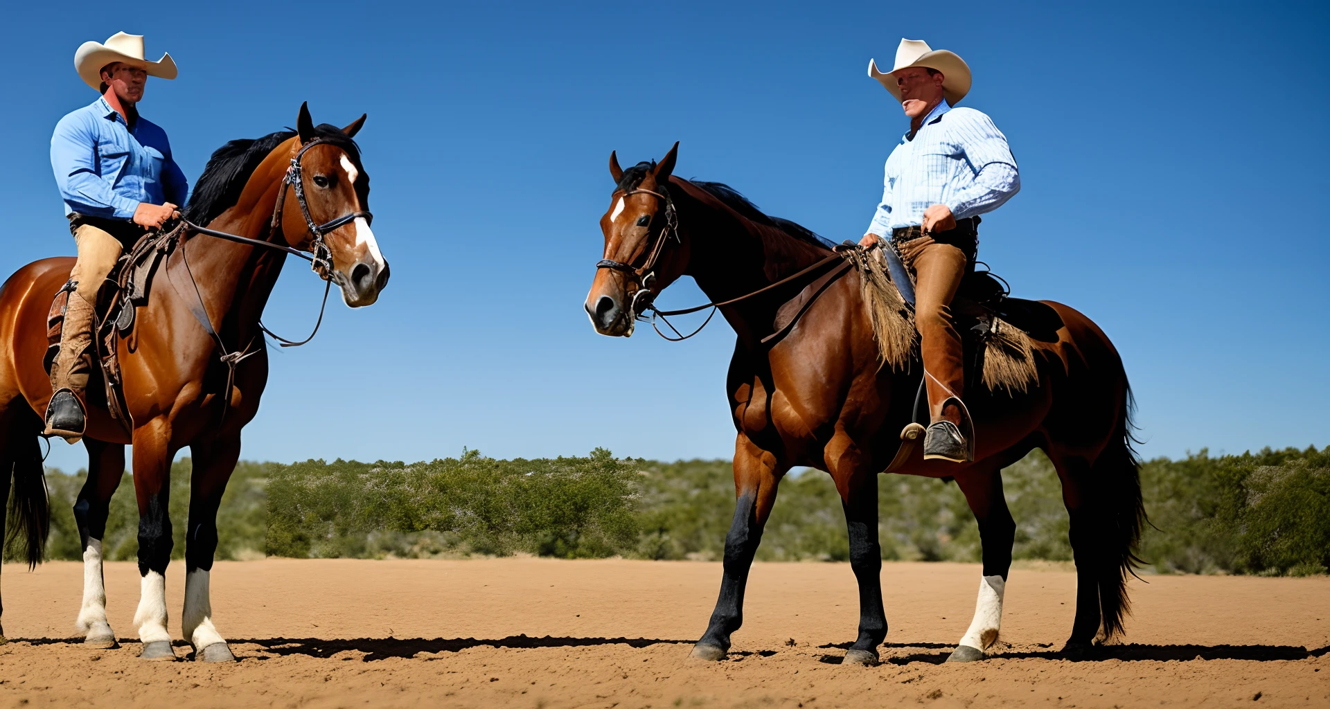 John cena, cowboy, with horse