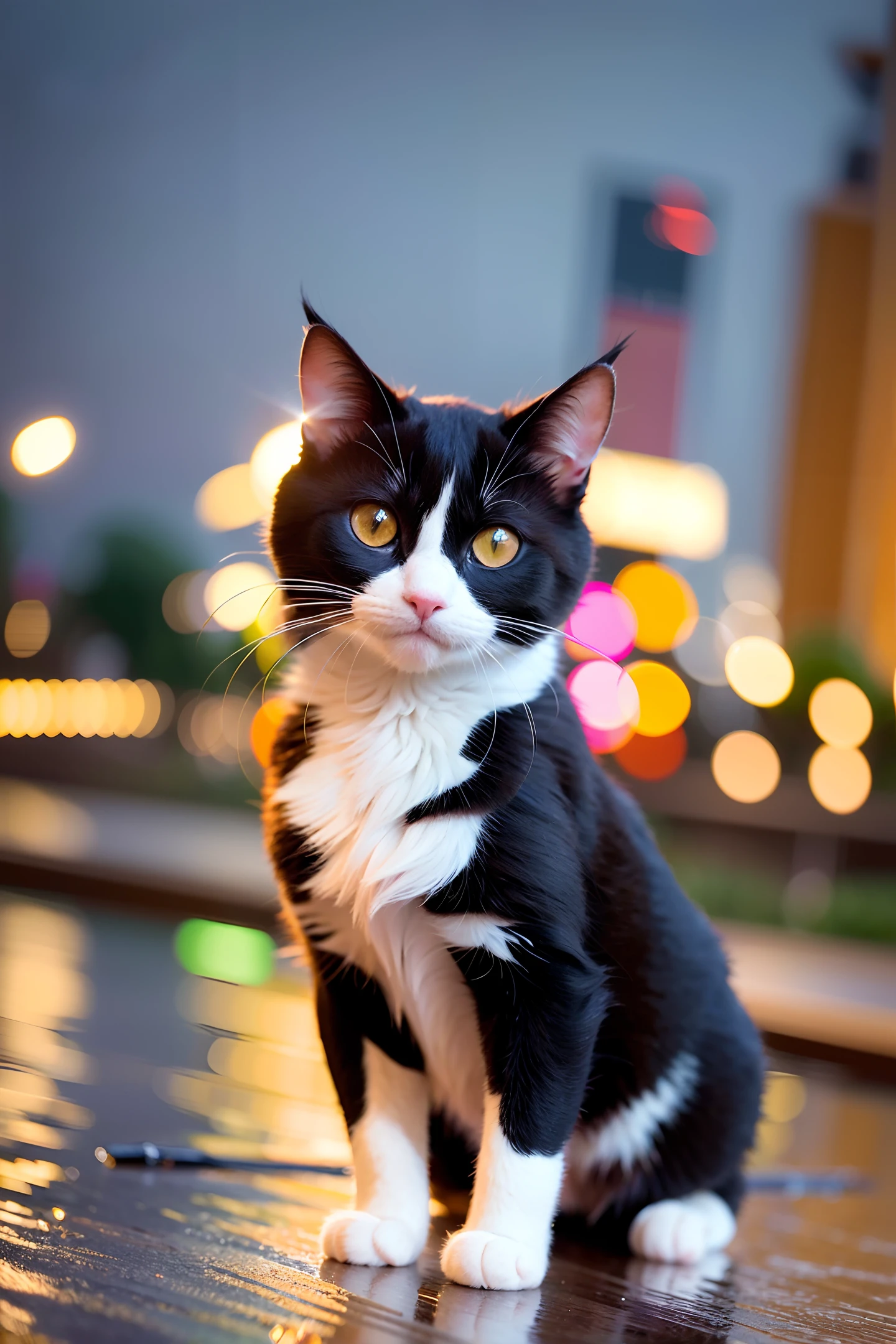 mix4, 丝袜, (8k, RAW photo, best quality, craftsmanship:1.2), (realistic, photo-realistic:1.37),cute,cityscape, night, rain, wet, professional lighting, photon mapping, radiosity, physically-based 渠dye, cat