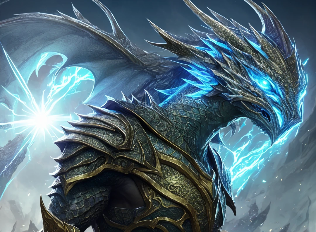 D&D nova dragon born race, Male , fantasy character portrait, transparent bright glowing skin, ultra-realistic, intricate, elegant, highly detailed, digital painting, art station, smooth, sharp, focus, illustration, artgerm art, Greg Rutkowski and Alphonse Muta