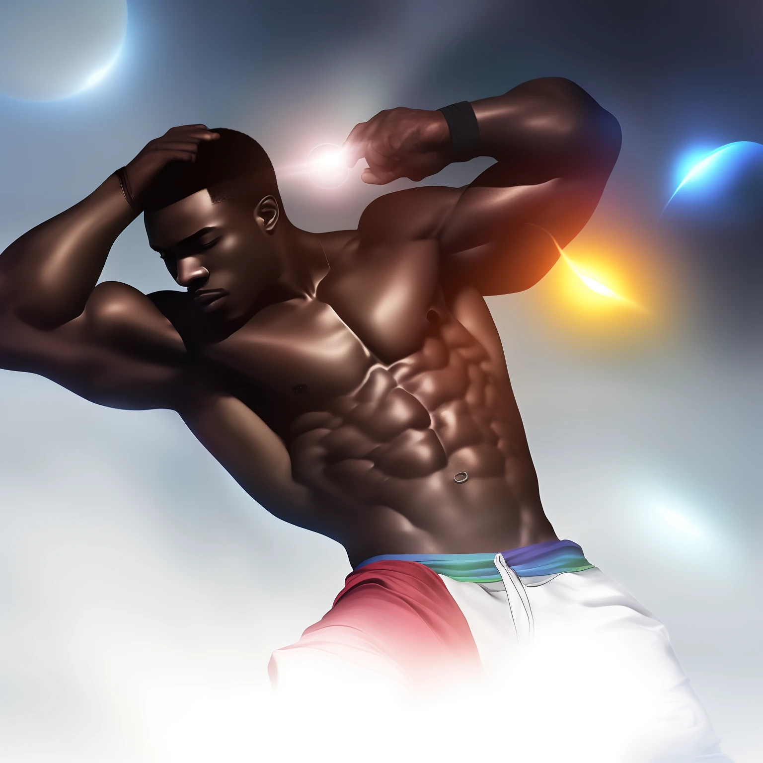 ((black men),(love),(tight white hole),(digital painting),(masterpiece),(realistic:1.2),(4k:1.2)),detailed face, bara,(colorful_lighting:1.3)