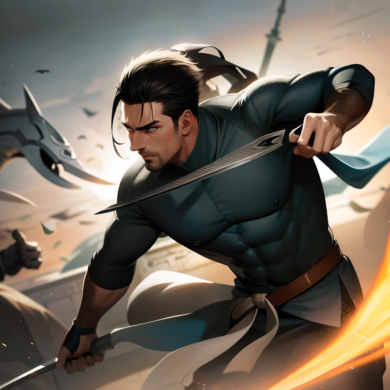 comics, swordsman, tough guy